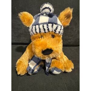 Gentle Treasures Winter Christmas Dog 12" Plush